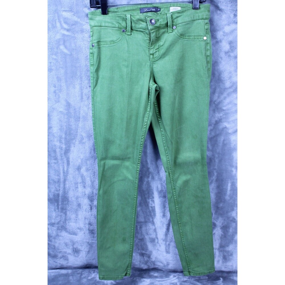 Women's Level 99 Janice Ultra Skinny Fit Size 8/29 Green Denim